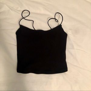 Garage ribbed crop top